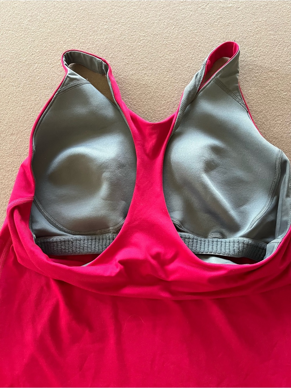Nike Hot Pink Racerback Performance Tank With built-in bra - Picture 5 of 5